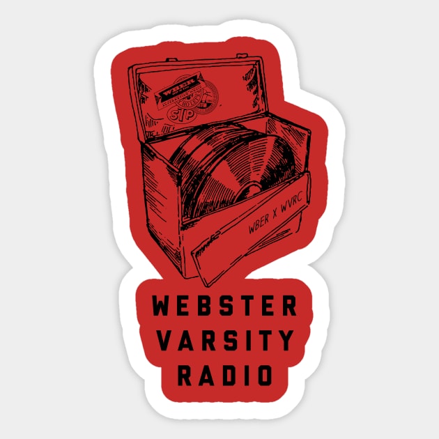 Webster Varsity Radio Club - crate diggers Sticker by todd_stahl_art